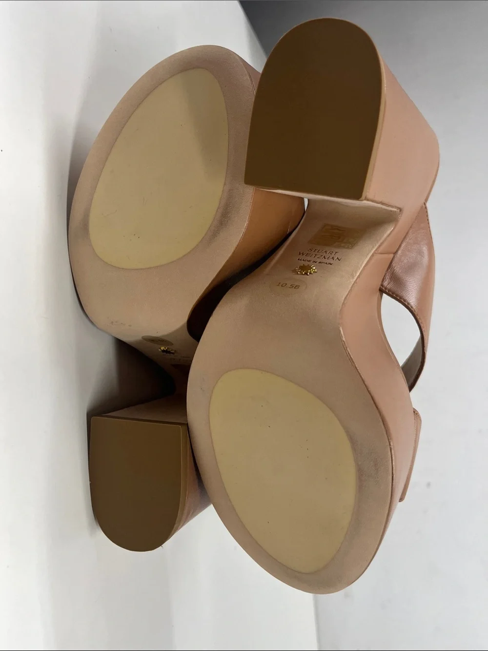 New STUART WEITZMAN Miami Sohigh Crisscross Platform Sandals Size 10.5